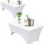 MANTEL RECTANGULAR DE SPANDEX 6FT - BLANCO
