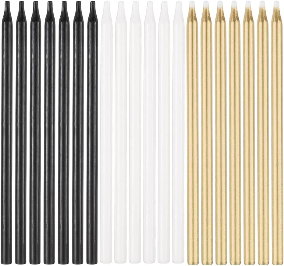 Gold, Black & Silver Candles 5" (x20u)