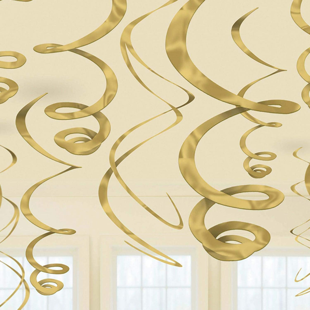 Swirl Decorations Gold (x12u)