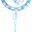 Globos Redondos de Elefante Floral de Papel de Aluminio Azul (18 pulgadas)