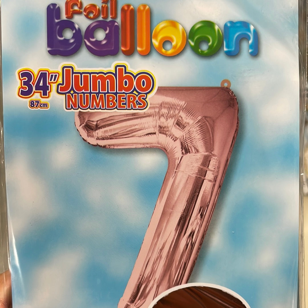 Globo Jumbo “#7” RoseGoldShape