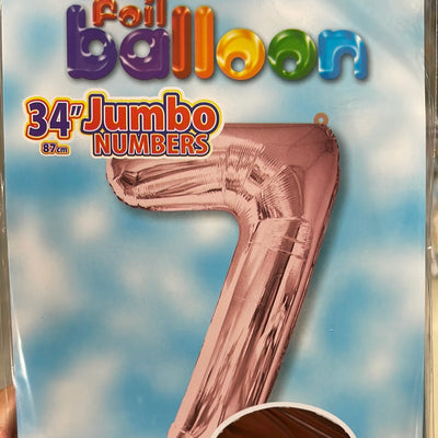 Globo Jumbo “#7” RoseGoldShape