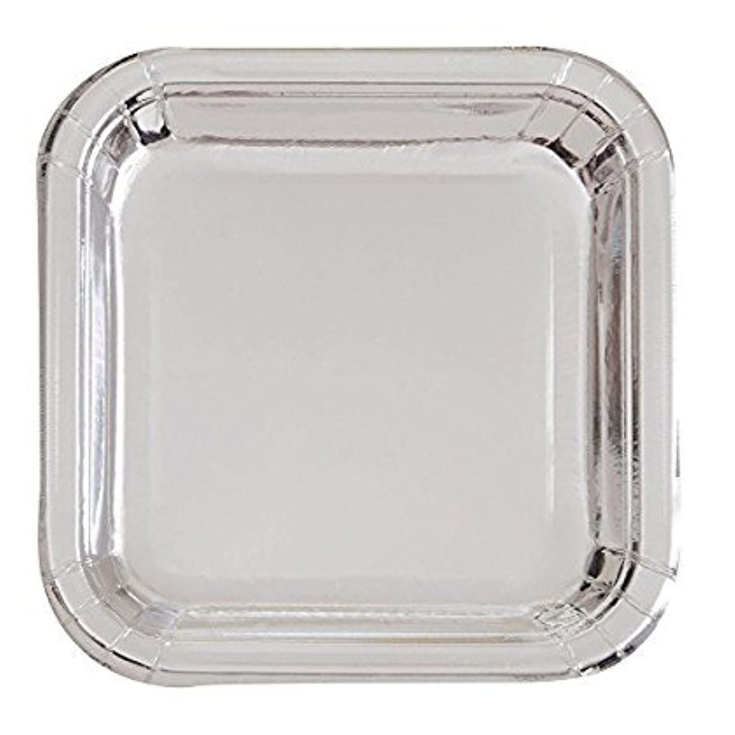 Silver Foil 7" Square Plates