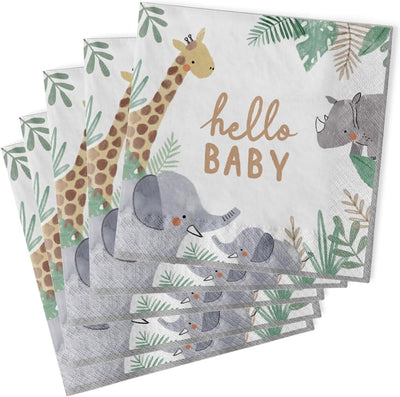 Soft Jungle Lunch Napkins (x16u)