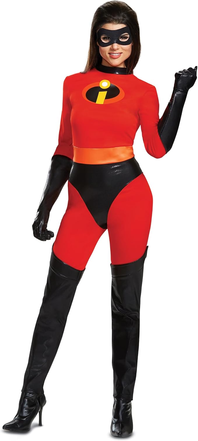 Elastigirl with Black Skirt The Incredibles Superhero Adult Woman Costume