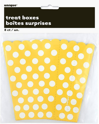 Treat Boxes Dots Yellow (x8u)