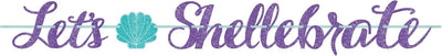 Glitter Banner Mermaid Sirena “Let’s Shellebrate”