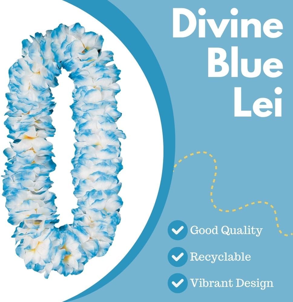 Divine Blue Lei Hawaii Collar (x1u)
