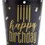 Happy Birthday Cups Gold and Black 9oz (x8u)