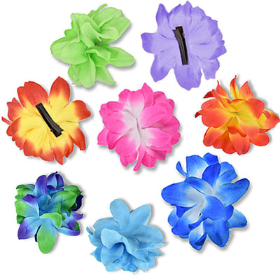 Hebillas Flor Orquídea Luau (x8u)