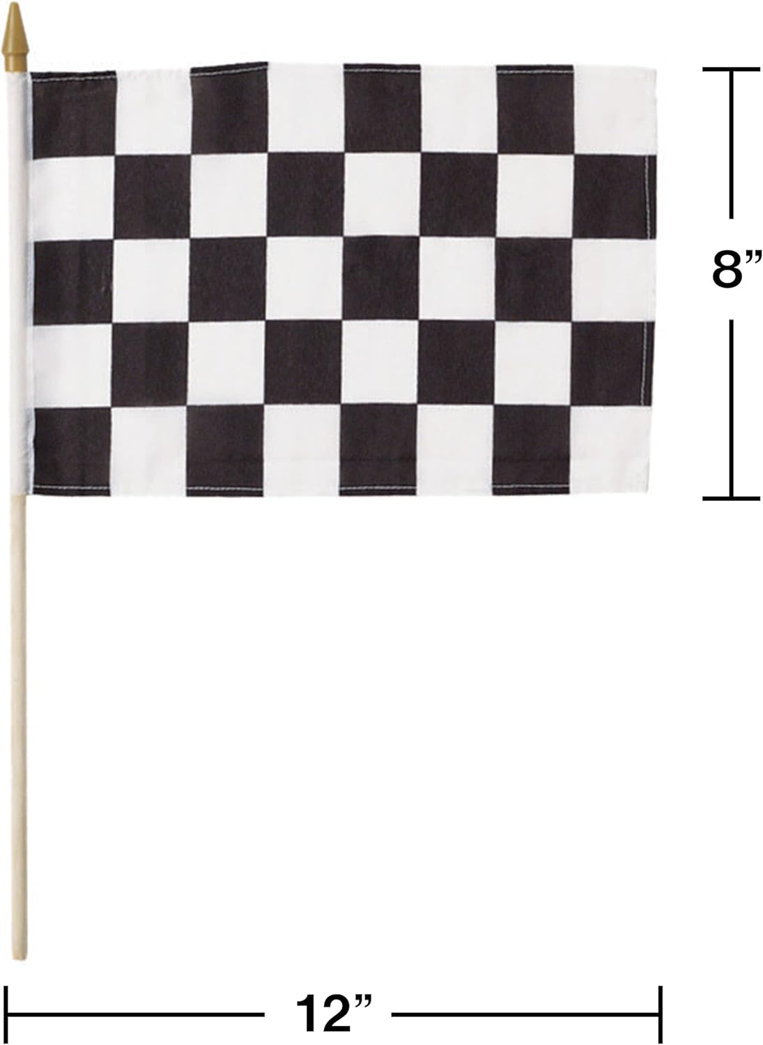 Racing Flag Black and White 8"x12" (x1u)