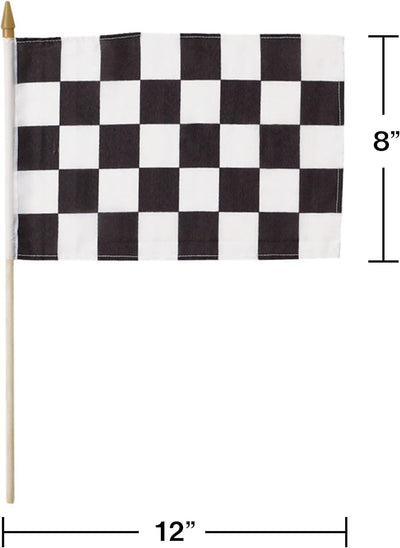 Racing Flag Black and White 8"x12" (x1u)