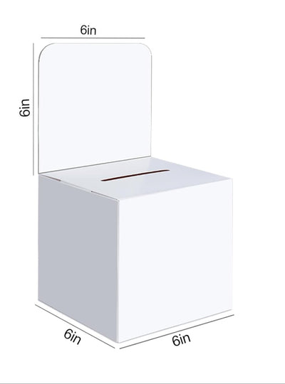 Caja de Carton con Ranura 6"l. x 6"an. x 6"inch