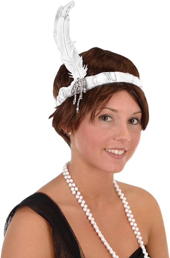 Flapper Headband White (x1u)