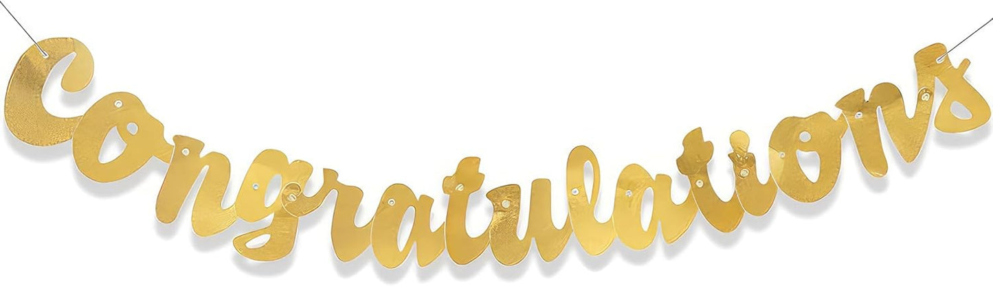 Congratulations Gold Banner 3.5ft