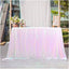 Mantel Sequin Rectangular 90" x 132" - White Iridescent