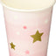 Vasos Pink Little Star 9oz (x8u)