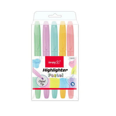 Chisel Tip Pastel Highlighters 5ct