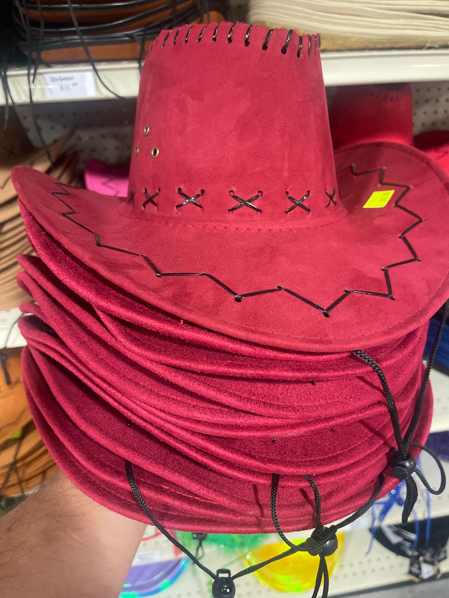 Sombrero Cowboy Terciopelo 25cm (x1u)
