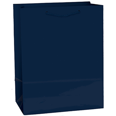 SOLID GLOSSY BAGS MED TRUE NAV