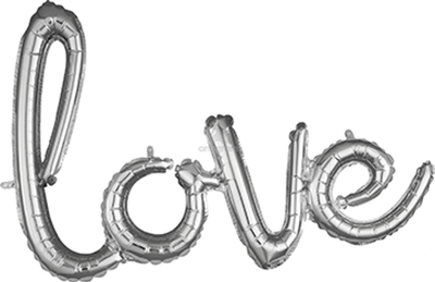 Love Silver Balloon
