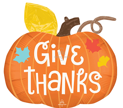 SUPER SHAPE SATIN GIVE THANKS PUMPKIN