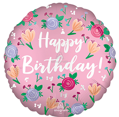 Globo 18" HAPPY BIRTHDAY PEONY