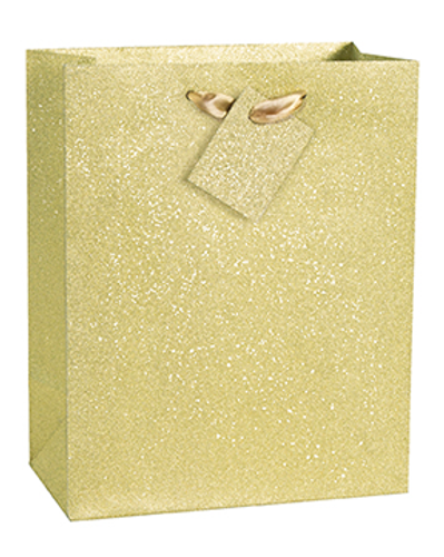 GOLD GLITTER MED GIFT BAG
