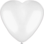 Globo Látex Corazón Blanco 11" (x6u)