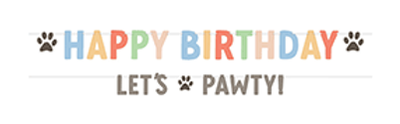 PAWSOME PARTY BANNER