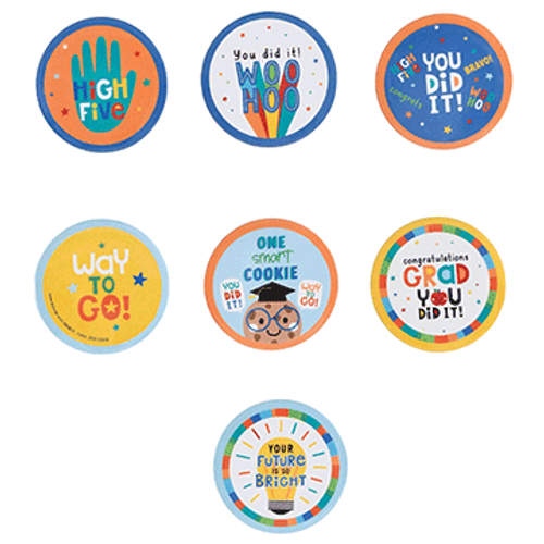 Fun Event Buttons GRADUATION FUN BUTTONS 8CT – Fiesta Warehouse