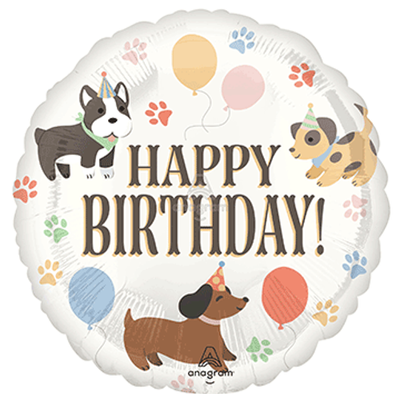 18" HBD PAWSOME PARTY