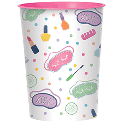 SPA PARTY PLASTIC FAVOR CUP 16OZ