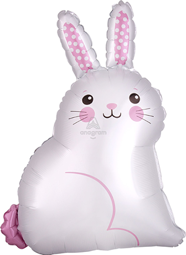 18" WHITE SATIN BUNNY