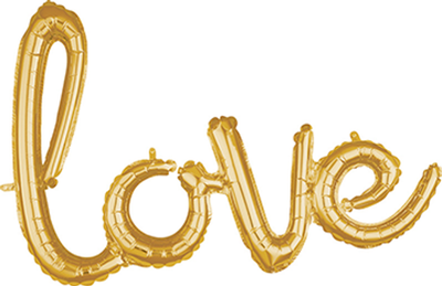 SCRIPT PHRASE HAPPY LOVE GOLD