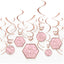 Blush Birthday Swirl Decorations (x12u)