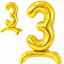 Standing Foil Number Balloon Gold 28"
