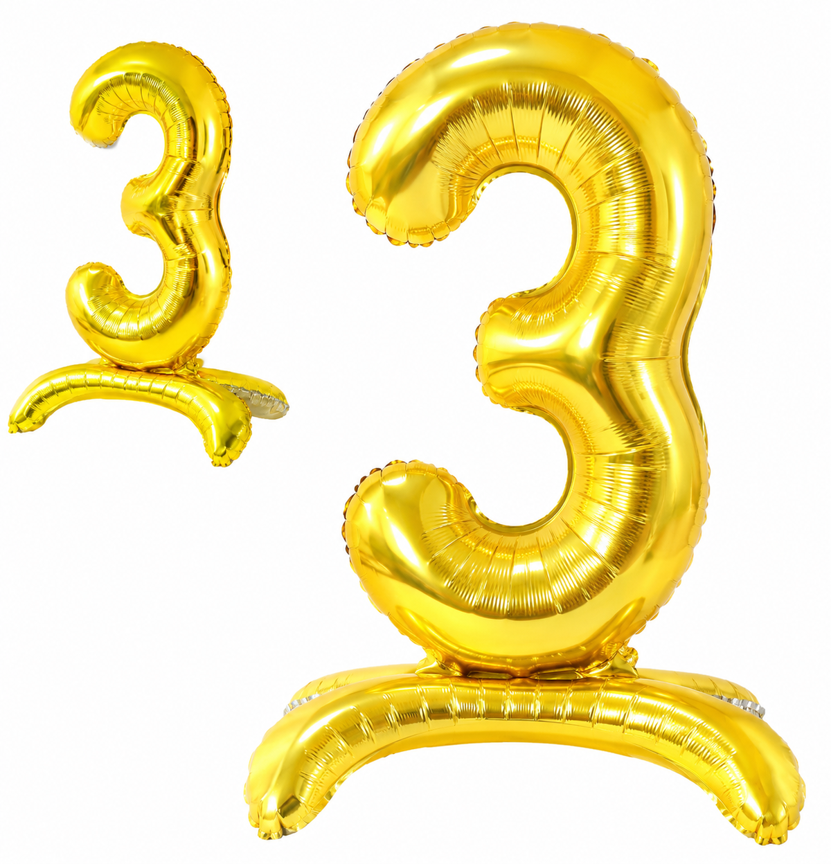 Standing Foil Number Balloon Gold 28"