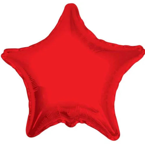 Solid Star Red Balloon 18"
