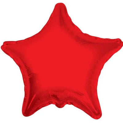 Solid Star Red Balloon 18"