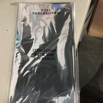 Foil table cover Silver