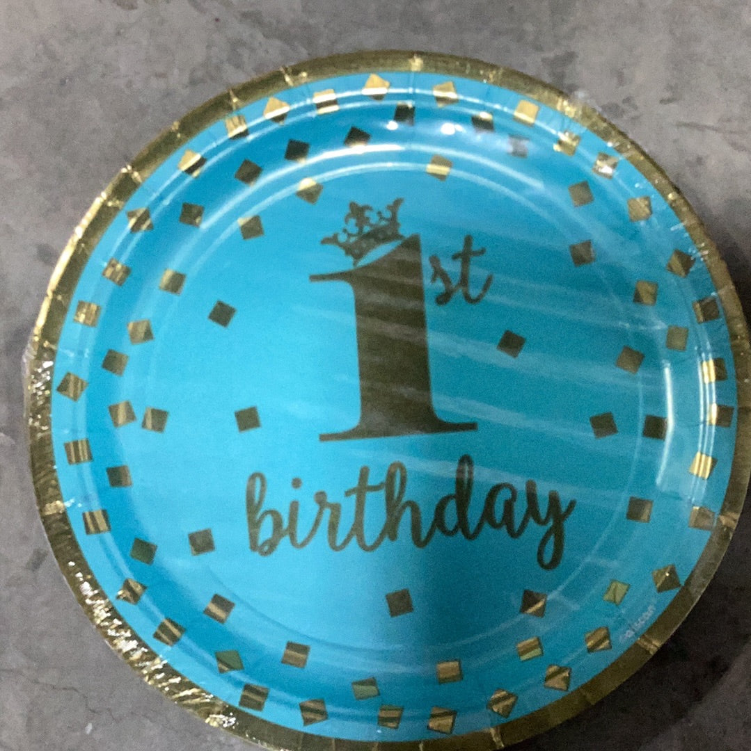 PLT RND MET 9" GLD 1ST BDY