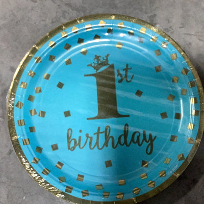 PLT RND MET 9" GLD 1ST BDY