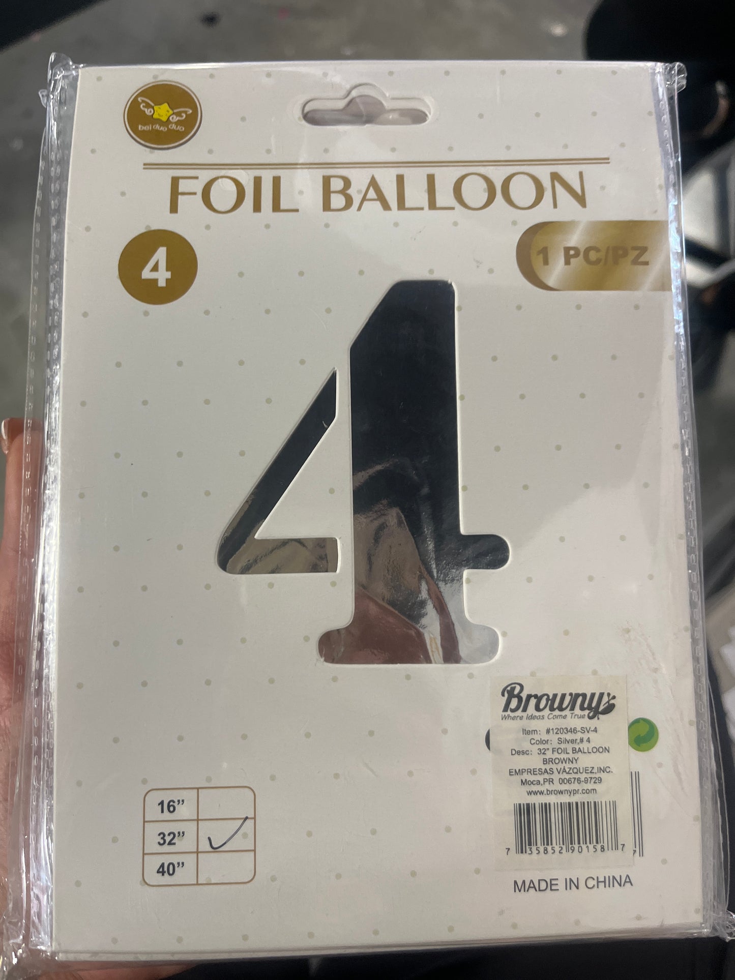 32” Foil Balloon Silver