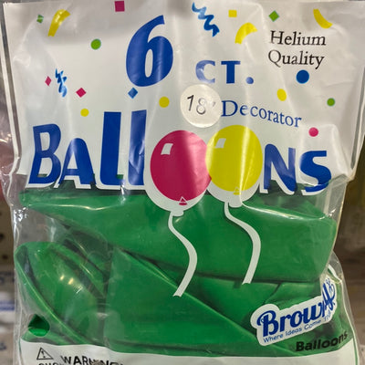 Globo Latex 18" Dark Green (6u)