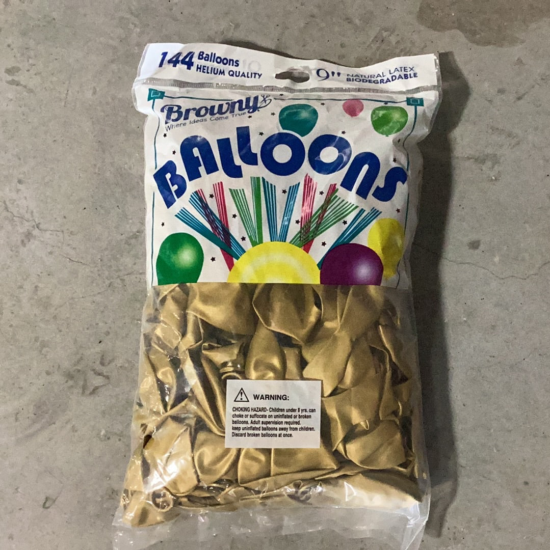 Globos 9" 144pcs Chrome Gold