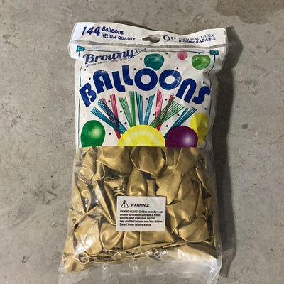 Globos 9" 144pcs Chrome Gold