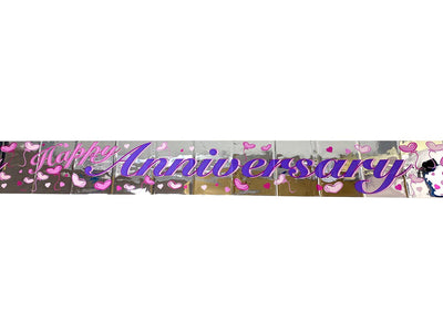 Happy Anniversary Foil Banner 12ft