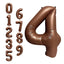 Numbers Supershape Balloon 34" Matte Chocolate Brown