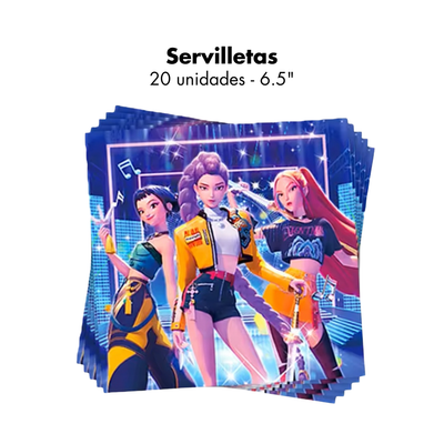 Servilletas Kpop Demon Hunters (x20u)